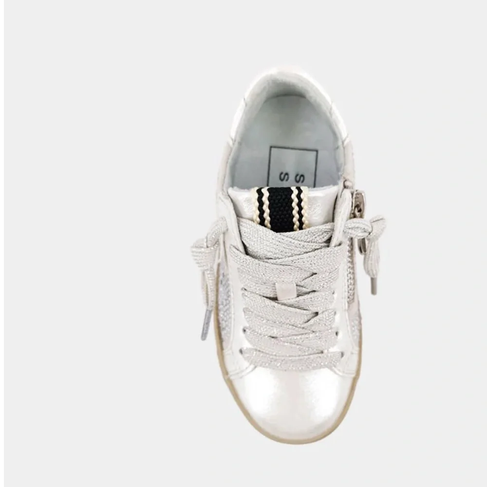 New shu shop Reba Silver and Beige Women's Sneakers size 8.5 - Picture 6 of 13